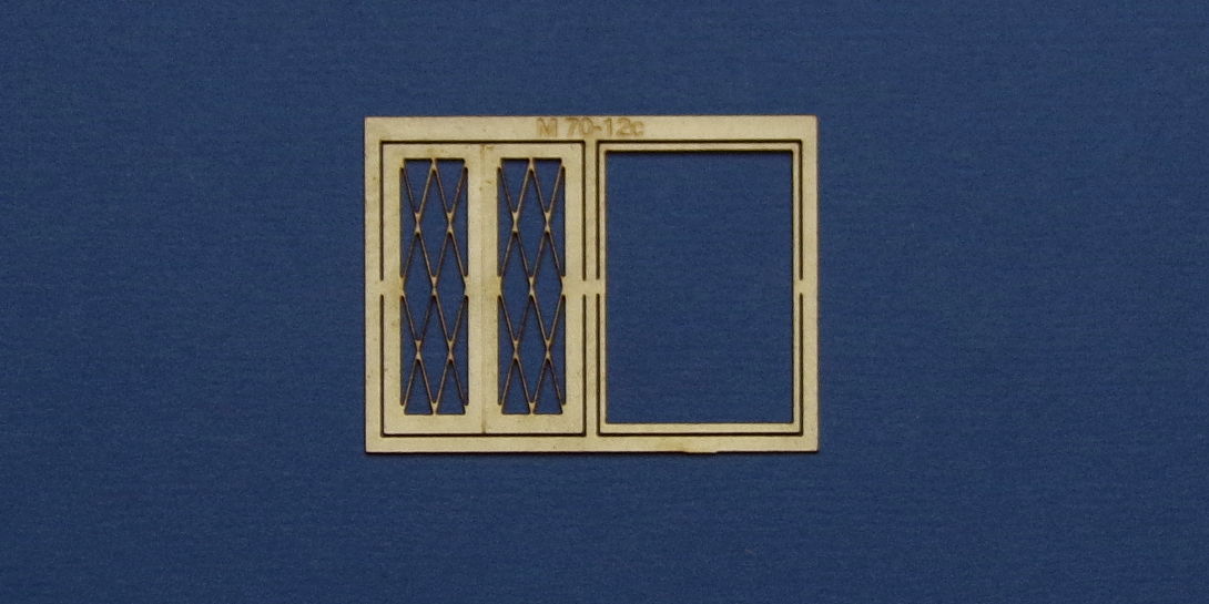 M 70-12c O gauge residential style casement window with lattice type 2 Residential style casement window with lattice type 2